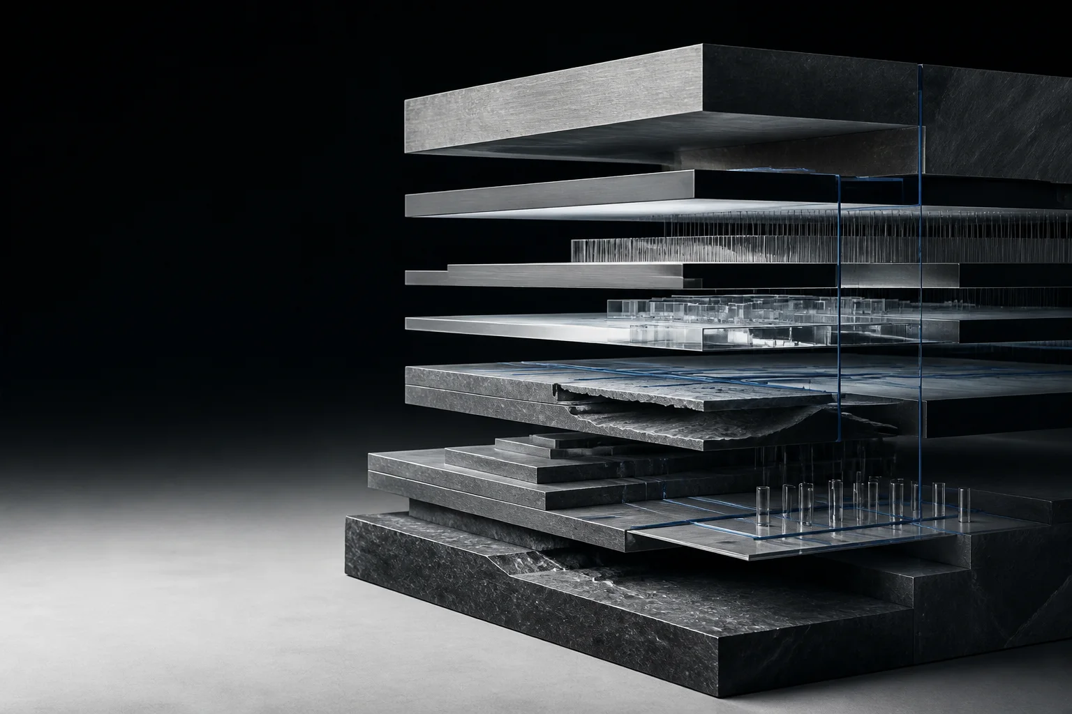 A precision structure opened into layers to reveal its internal drivers